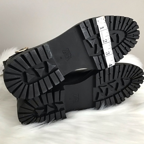 ZARA Leather Ankle Boots With Buckle New With Tag - Picture 13 of 14